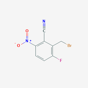 molecular formula C8H4BrFN2O2 B2712186 2-(Bromomethyl)-3-fluoro-6-nitrobenzonitrile CAS No. 2386253-33-2