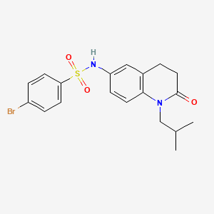 molecular formula C19H21BrN2O3S B2712204 4-bromo-N-(1-isobutyl-2-oxo-1,2,3,4-tetrahydroquinolin-6-yl)benzenesulfonamide CAS No. 942003-02-3