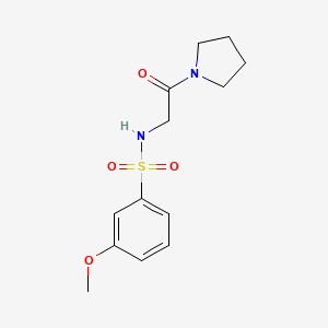 molecular formula C13H18N2O4S B2712211 3-methoxy-N-(2-oxo-2-pyrrolidin-1-ylethyl)benzenesulfonamide CAS No. 690245-96-6