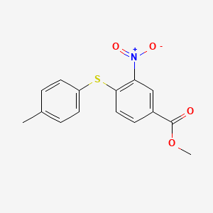 molecular formula C15H13NO4S B2712220 甲基-4-[(4-甲基苯基)硫基]-3-硝基苯甲酸酯 CAS No. 50437-61-1