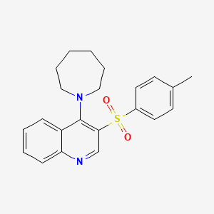 molecular formula C22H24N2O2S B2712221 4-(氮杂庚烷-1-基)-3-(4-甲基苯基)磺酰喹啉 CAS No. 866847-30-5