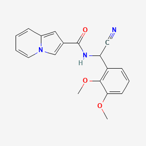 molecular formula C19H17N3O3 B2712226 N-[Cyano-(2,3-dimethoxyphenyl)methyl]indolizine-2-carboxamide CAS No. 1645508-41-3