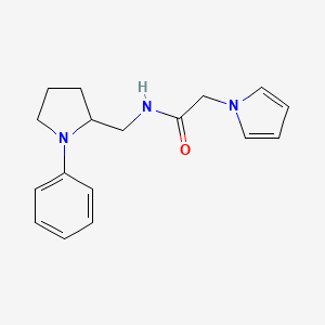 molecular formula C17H21N3O B2712235 N-((1-phenylpyrrolidin-2-yl)methyl)-2-(1H-pyrrol-1-yl)acetamide CAS No. 1797024-01-1