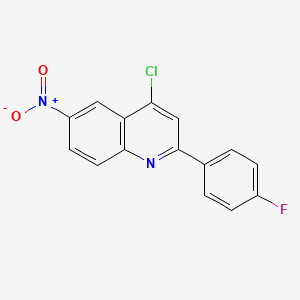 molecular formula C15H8ClFN2O2 B2712238 4-Chloro-2-(4-fluorophenyl)-6-nitroquinoline CAS No. 1416440-17-9