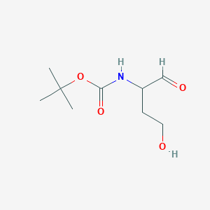 molecular formula C9H17NO4 B2712239 tert-butyl N-(4-hydroxy-1-oxobutan-2-yl)carbamate CAS No. 1803588-20-6