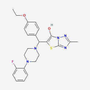 5-((4-Ethoxyphenyl)(4-(2-fluorophenyl)piperazin-1-yl)methyl)-2-methylthiazolo[3,2-b][1,2,4]triazol-6-ol