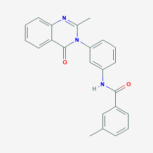 3-methyl-N-[3-(2-methyl-4-oxoquinazolin-3-yl)phenyl]benzamide
