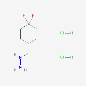 Hydrazine, [(4,4-difluorocyclohexyl)methyl]-, hydrochloride (1:2)