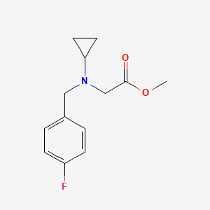 molecular formula C13H16FNO2 B2712253 Methyl 2-(cyclopropyl(4-fluorobenzyl)amino)acetate CAS No. 1211709-33-9