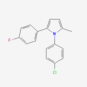 molecular formula C17H13ClFN B2712259 1-(4-chlorophenyl)-2-(4-fluorophenyl)-5-methyl-1H-pyrrole CAS No. 478245-51-1
