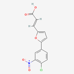 molecular formula C13H8ClNO5 B2712275 (2E)-3-[5-(4-chloro-3-nitrophenyl)furan-2-yl]prop-2-enoic acid CAS No. 714242-11-2