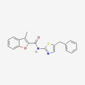 molecular formula C20H16N2O2S B2712292 N-(5-苄基-1,3-噻唑-2-基)-3-甲基-1-苯并呋喃-2-羧酰胺 CAS No. 892709-71-6