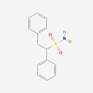 molecular formula C14H15NO2S B2712294 1,2-Diphenylethane-1-sulfonamide CAS No. 1344209-76-2