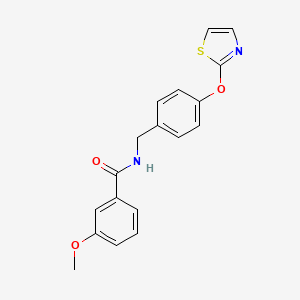 molecular formula C18H16N2O3S B2712299 3-methoxy-N-(4-(thiazol-2-yloxy)benzyl)benzamide CAS No. 2034525-70-5