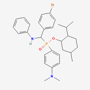 5-Methyl-2-(propan-2-yl)cyclohexyl [(4-bromophenyl)(phenylamino)methyl][4-(dimethylamino)phenyl]phosphinate