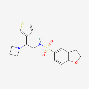 N-(2-(azetidin-1-yl)-2-(thiophen-3-yl)ethyl)-2,3-dihydrobenzofuran-5-sulfonamide