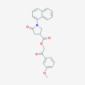 molecular formula C24H21NO5 B271232 2-(3-Methoxyphenyl)-2-oxoethyl 1-(1-naphthyl)-5-oxo-3-pyrrolidinecarboxylate 