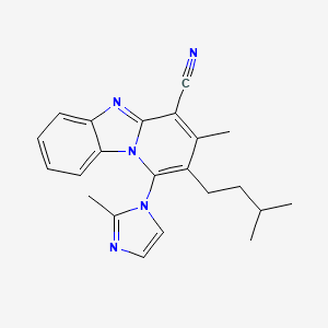 3-methyl-2-(3-methylbutyl)-1-(2-methyl-1H-imidazol-1-yl)pyrido[1,2-a]benzimidazole-4-carbonitrile