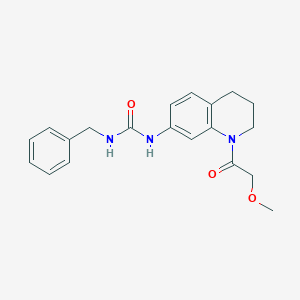 molecular formula C20H23N3O3 B2712325 1-苄基-3-(1-(2-甲氧基乙酰)-1,2,3,4-四氢喹啉-7-基)脲 CAS No. 1203010-56-3