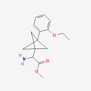 molecular formula C16H21NO3 B2712327 Methyl 2-amino-2-[3-(2-ethoxyphenyl)-1-bicyclo[1.1.1]pentanyl]acetate CAS No. 2287259-34-9
