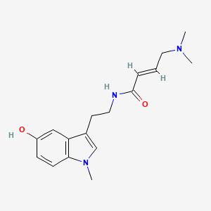 (E)-4-(Dimethylamino)-N-[2-(5-hydroxy-1-methylindol-3-yl)ethyl]but-2-enamide