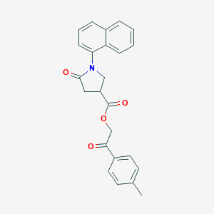 molecular formula C24H21NO4 B271233 2-(4-Methylphenyl)-2-oxoethyl 1-(1-naphthyl)-5-oxo-3-pyrrolidinecarboxylate 