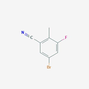 molecular formula C8H5BrFN B2712340 5-溴-3-氟-2-甲基苯甲腈 CAS No. 1807117-78-7