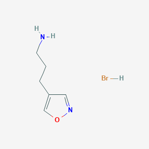 molecular formula C6H11BrN2O B2712344 3-(异噁唑-4-基)丙胺盐酸盐 CAS No. 2155855-50-6