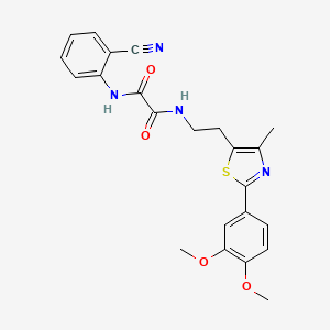 B2712352 N-(2-cyanophenyl)-N'-{2-[2-(3,4-dimethoxyphenyl)-4-methyl-1,3-thiazol-5-yl]ethyl}ethanediamide CAS No. 894016-20-7