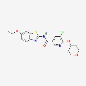 B2712362 5-chloro-N-(6-ethoxybenzo[d]thiazol-2-yl)-6-((tetrahydro-2H-pyran-4-yl)oxy)nicotinamide CAS No. 1903918-79-5