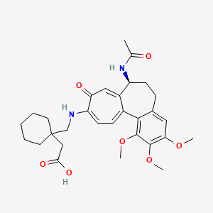 molecular formula C30H38N2O7 B2712364 (S)-2-(1-(((7-acetamido-1,2,3-trimethoxy-9-oxo-5,6,7,9-tetrahydrobenzo[a]heptalen-10-yl)amino)methyl)cyclohexyl)acetic acid CAS No. 1573548-27-2