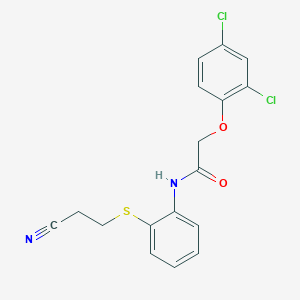 N-(2-((2-cyanoethyl)thio)phenyl)-2-(2,4-dichlorophenoxy)acetamide