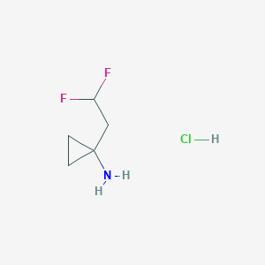molecular formula C5H10ClF2N B2712374 1-(2,2-二氟乙基)环丙胺;盐酸盐 CAS No. 2416235-60-2