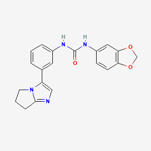 1-(benzo[d][1,3]dioxol-5-yl)-3-(3-(6,7-dihydro-5H-pyrrolo[1,2-a]imidazol-3-yl)phenyl)urea