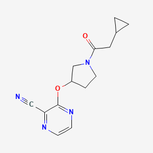 3-((1-(2-Cyclopropylacetyl)pyrrolidin-3-yl)oxy)pyrazine-2-carbonitrile