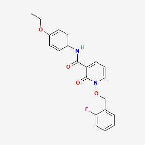 molecular formula C21H19FN2O4 B2712392 N-(4-乙氧苯基)-1-[(2-氟苯基)甲氧基]-2-氧代吡啶-3-羧酰胺 CAS No. 868678-87-9