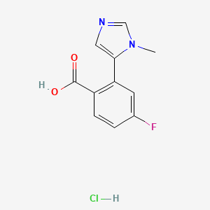 4-Fluoro-2-(3-methylimidazol-4-yl)benzoic acid;hydrochloride