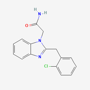 molecular formula C16H14ClN3O B2712422 2-[2-(2-chlorobenzyl)-1H-benzimidazol-1-yl]acetamide CAS No. 955337-53-8
