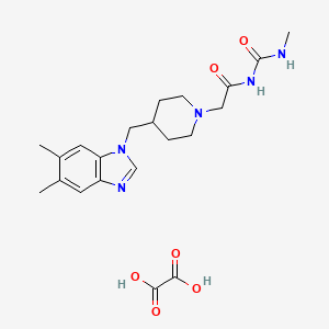 2-(4-((5,6-dimethyl-1H-benzo[d]imidazol-1-yl)methyl)piperidin-1-yl)-N-(methylcarbamoyl)acetamide oxalate
