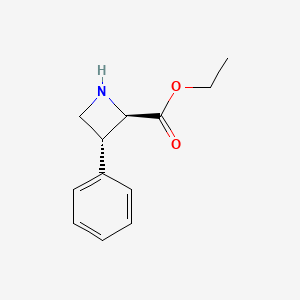 molecular formula C12H15NO2 B2712435 Ethyl (2R,3R)-3-phenylazetidine-2-carboxylate CAS No. 2248320-20-7