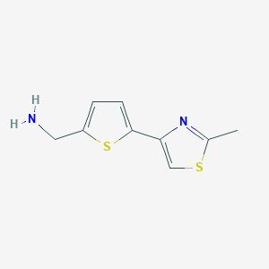molecular formula C9H10N2S2 B2712437 [5-(2-Methyl-1,3-thiazol-4-yl)thiophen-2-yl]methanamine CAS No. 868238-07-7