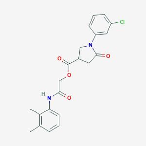 molecular formula C21H21ClN2O4 B271244 2-(2,3-Dimethylanilino)-2-oxoethyl 1-(3-chlorophenyl)-5-oxo-3-pyrrolidinecarboxylate 