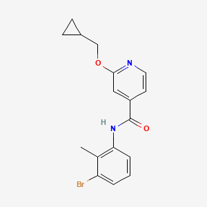 molecular formula C17H17BrN2O2 B2712443 N-(3-溴-2-甲基苯基)-2-(环丙基甲氧基)异烟酰胺 CAS No. 2034359-38-9