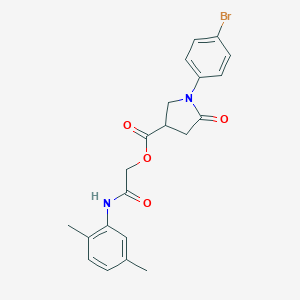 2-(2,5-Dimethylanilino)-2-oxoethyl 1-(4-bromophenyl)-5-oxo-3-pyrrolidinecarboxylate