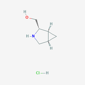 molecular formula C6H12ClNO B2712459 (1S,2S,5R)-rel-3-氮杂双环[3.1.0]己烷-2-甲醇；盐酸盐 CAS No. 1818847-65-2