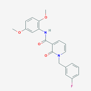 molecular formula C21H19FN2O4 B2712460 N-(2,5-dimethoxyphenyl)-1-(3-fluorobenzyl)-2-oxo-1,2-dihydropyridine-3-carboxamide CAS No. 1005299-94-4