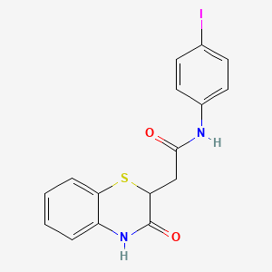 molecular formula C16H13IN2O2S B2712473 N-(4-碘苯基)-2-(3-氧代-3,4-二氢-2H-1,4-苯并噻嗪-2-基)乙酰胺 CAS No. 303033-69-4