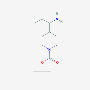 molecular formula C14H28N2O2 B2712476 叔丁基 4-(1-氨基-2-甲基丙基)哌啶-1-羧酸酯 CAS No. 1823860-37-2