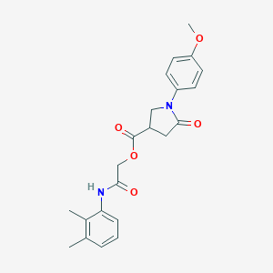 molecular formula C22H24N2O5 B271248 2-(2,3-Dimethylanilino)-2-oxoethyl 1-(4-methoxyphenyl)-5-oxo-3-pyrrolidinecarboxylate 