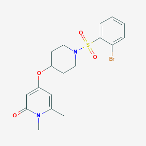 4-((1-((2-bromophenyl)sulfonyl)piperidin-4-yl)oxy)-1,6-dimethylpyridin-2(1H)-one